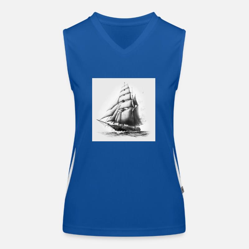 Segelschiff Funktionelles Kontrast-Tank Top für Frauen