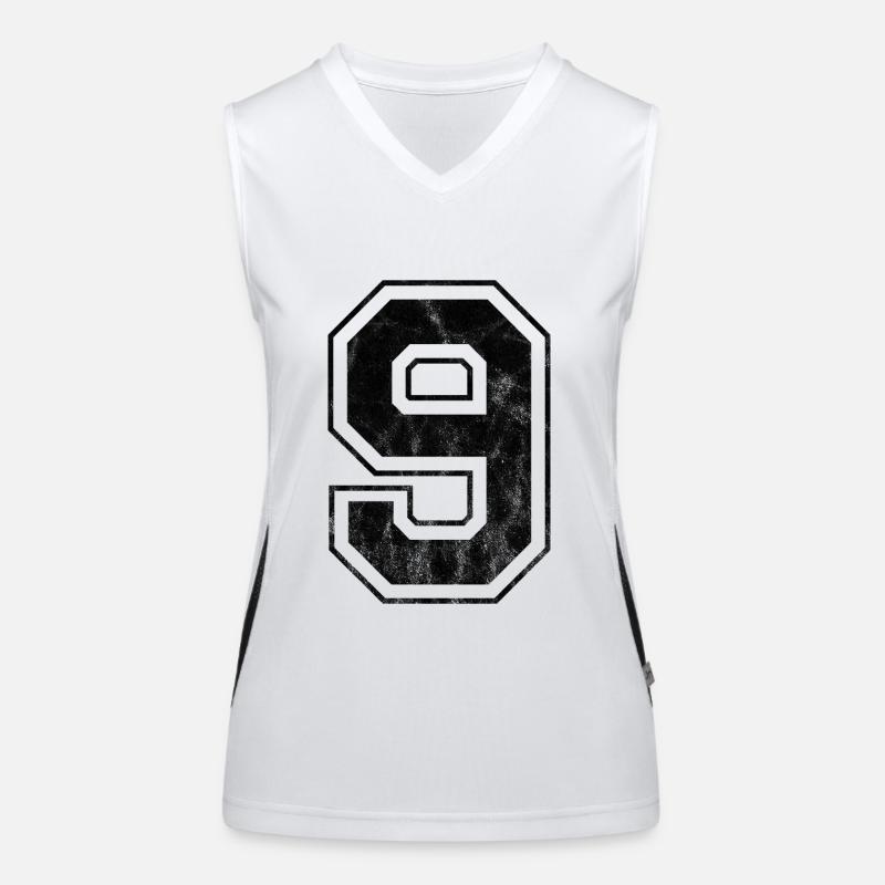 Nummer 9 Funktionelles Kontrast-Tank Top für Frauen