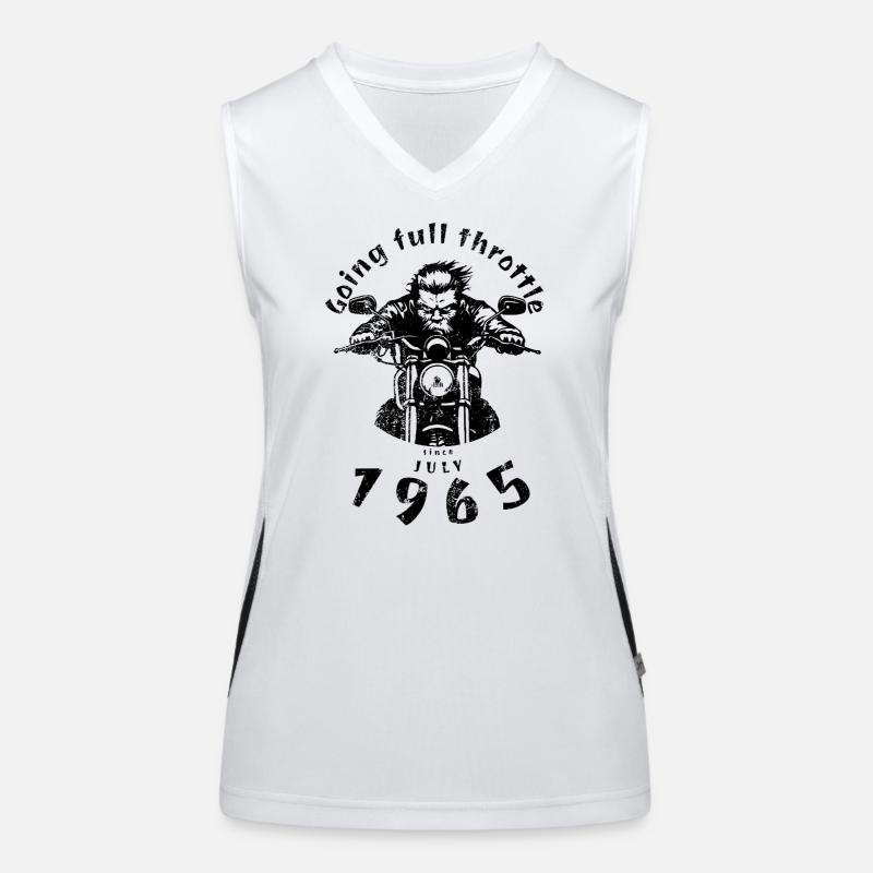 60. Geburtstag Going full throttle since 07/1965 Women's Functional Contrast Tank Top