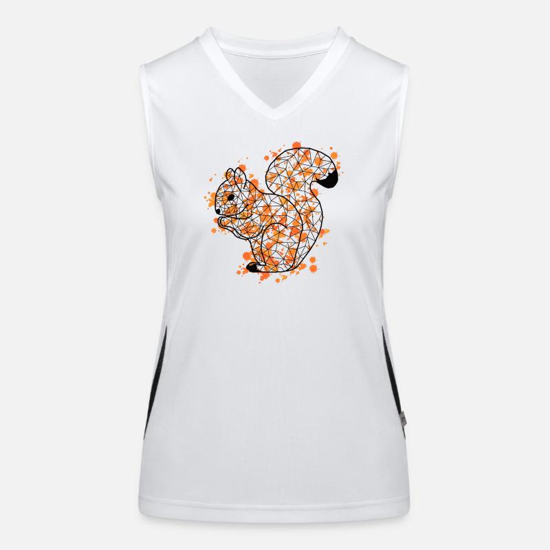 Squirrell GeomeTRIX bunt Funktionelles Kontrast-Tank Top für Frauen