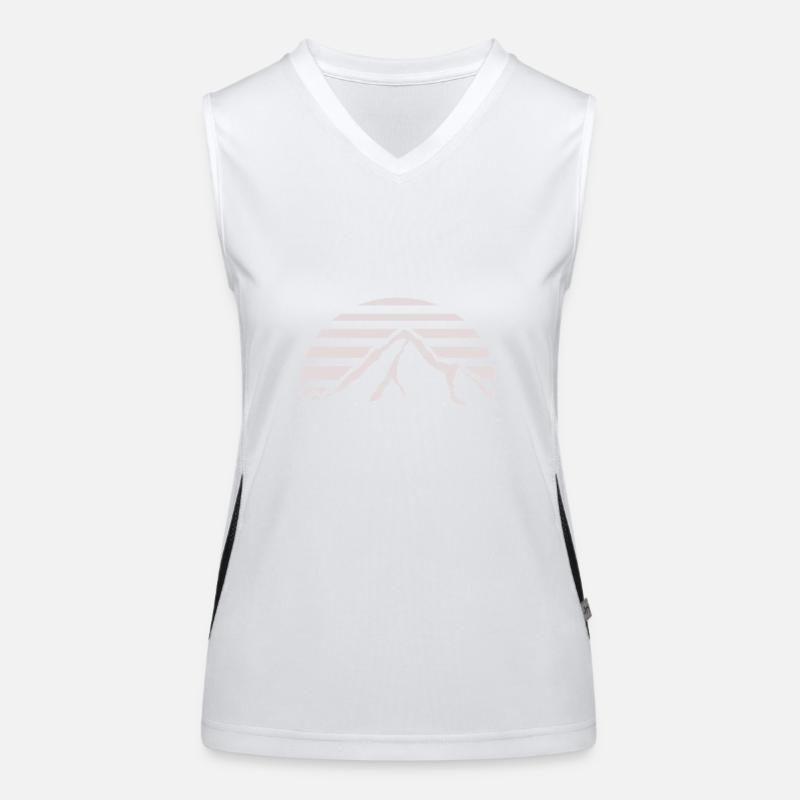 K2 Alpenglow – Mountain at Sunset Cream - Women's Functional Contrast Tank Top - white/black