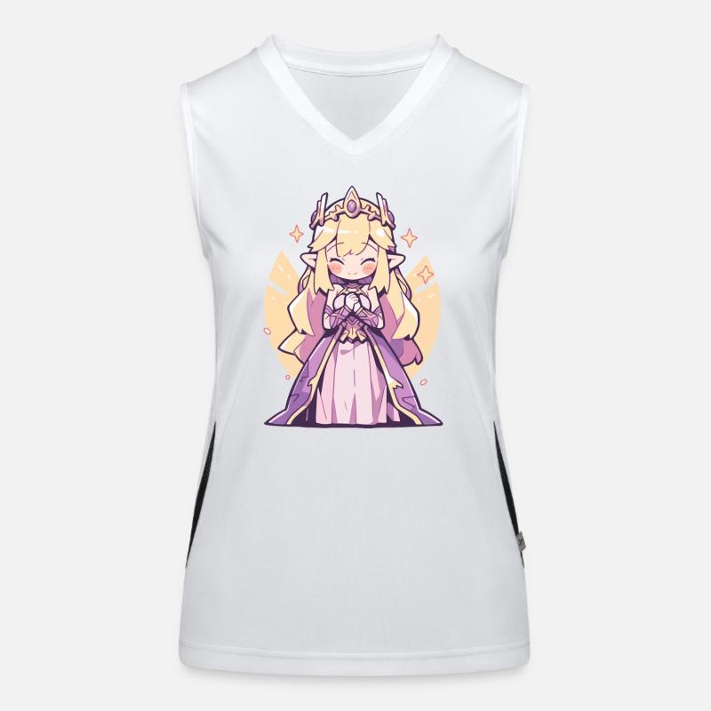 Princesse Chibi mignonne - Conception de conte de fées mignon Débardeur respirant contrasté Femme