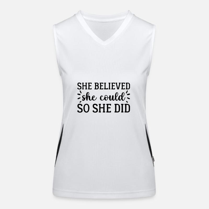 She Believed Débardeur respirant contrasté Femme