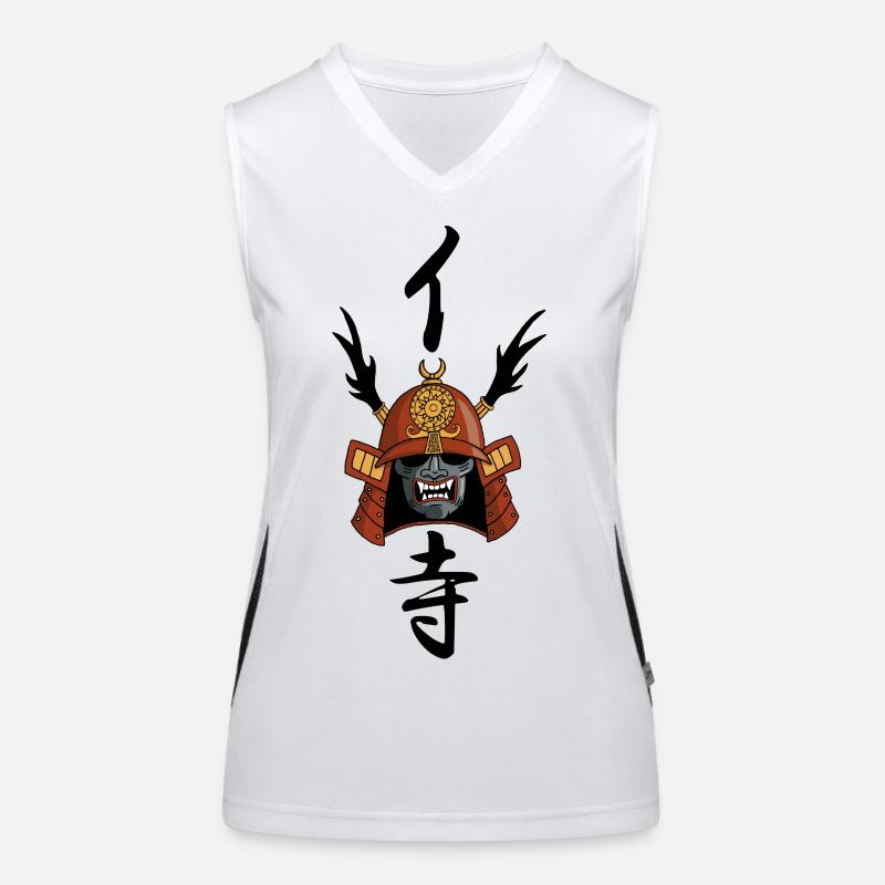 Manga Samurai Helm Funktionelles Kontrast-Tank Top für Frauen