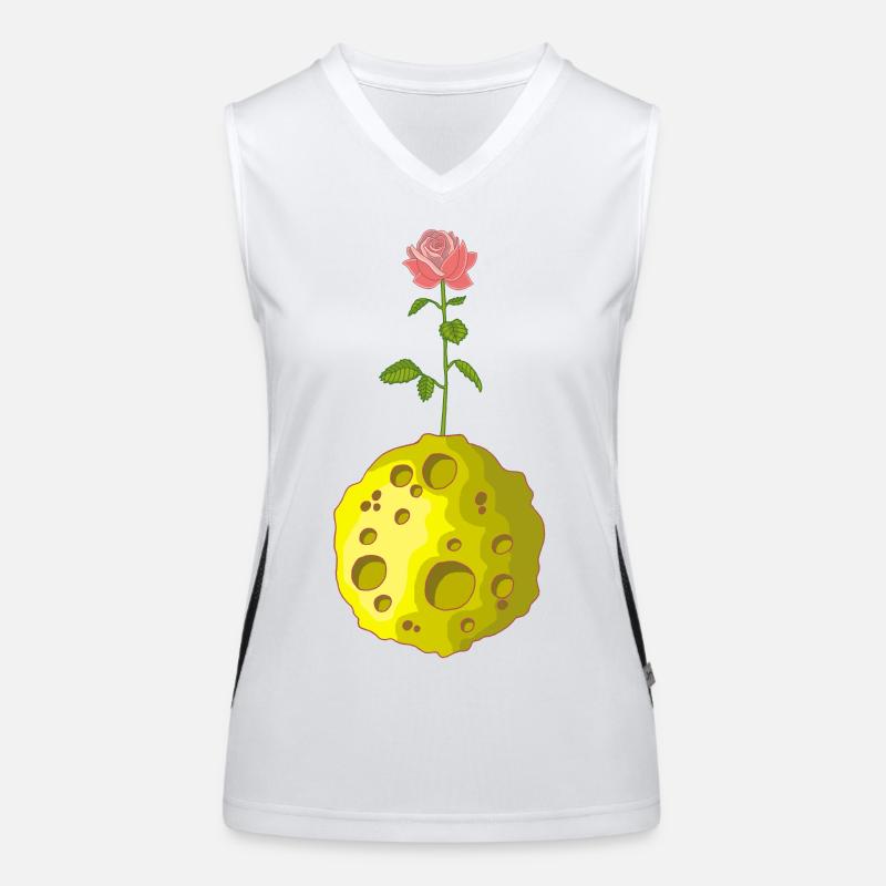 Blumiger Planet Funktionelles Kontrast-Tank Top für Frauen