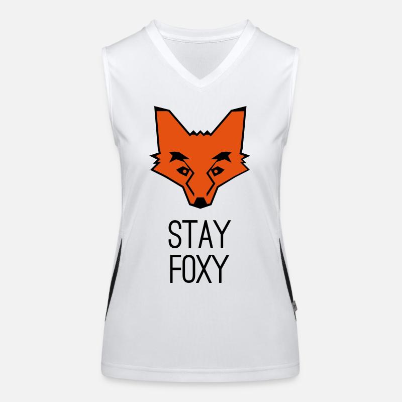 Fuchs stay foxy fox Funktionelles Kontrast-Tank Top für Frauen