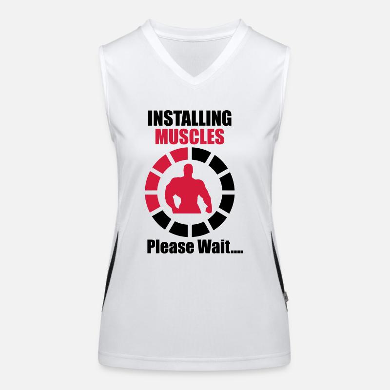 Installing Muscles (Loading) Funny - Musculation Débardeur respirant contrasté Femme