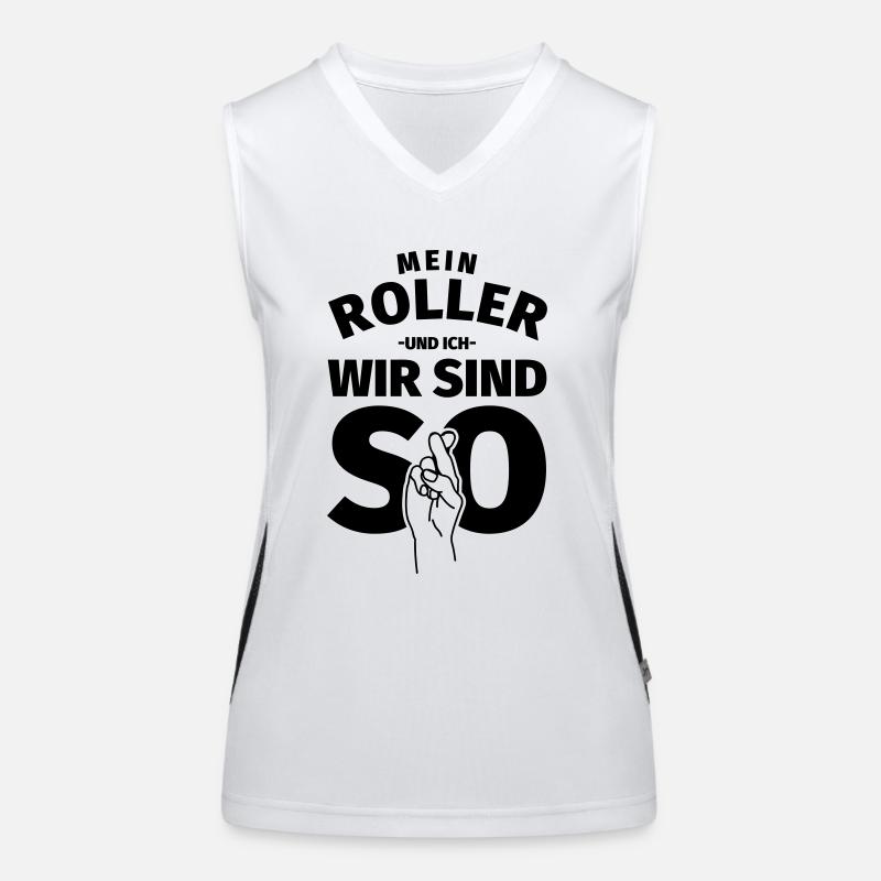 Rollerfahrer Geschenk Funktionelles Kontrast-Tank Top für Frauen