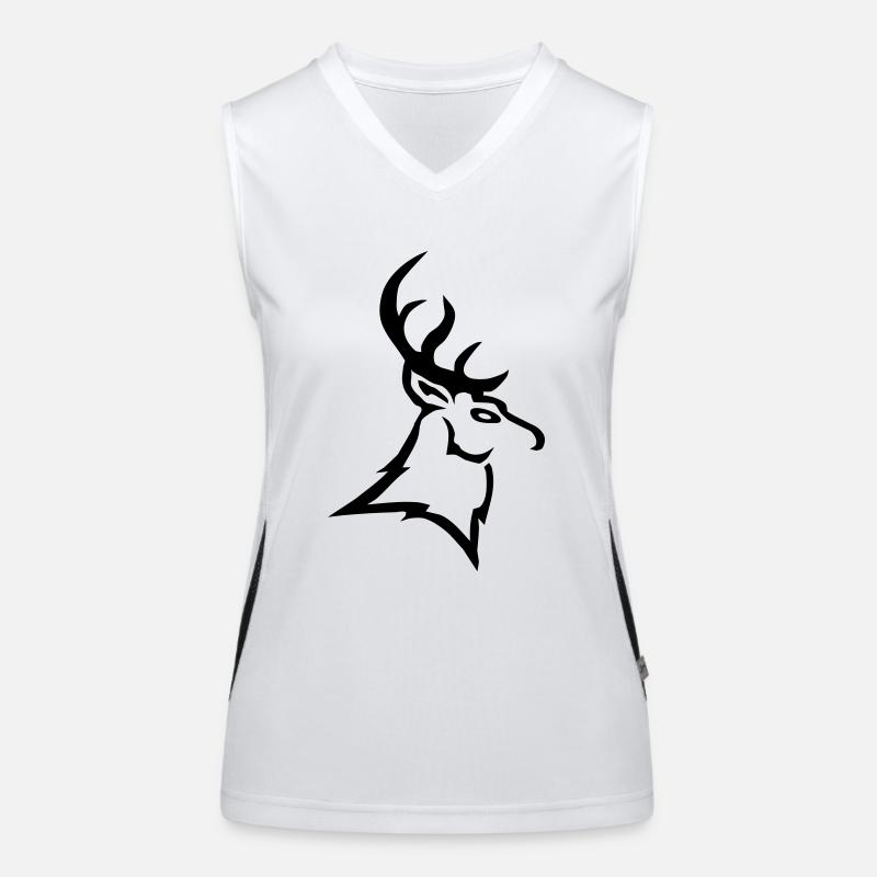 stag vector Women's Functional Contrast Tank Top