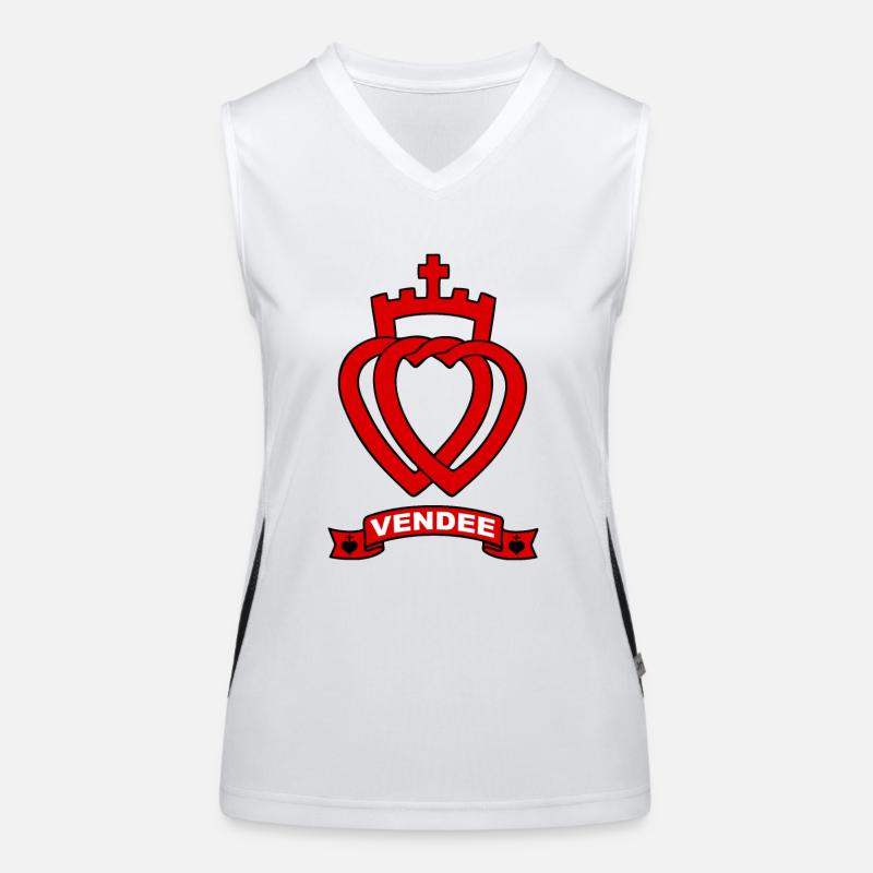 Vendee Herzen Funktionelles Kontrast-Tank Top für Frauen