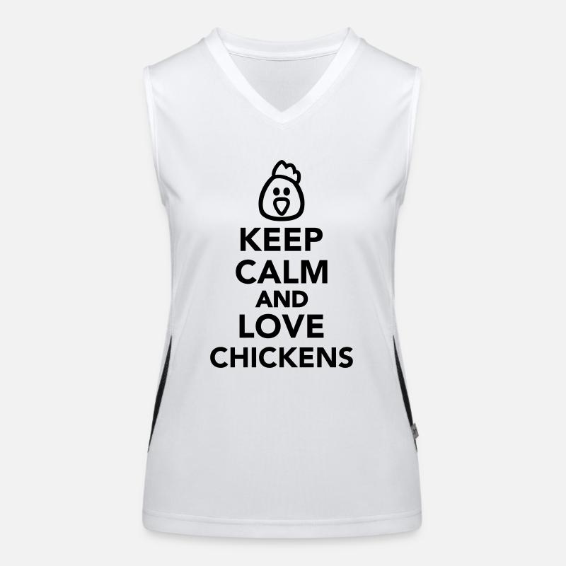 Huhn Funktionelles Kontrast-Tank Top für Frauen