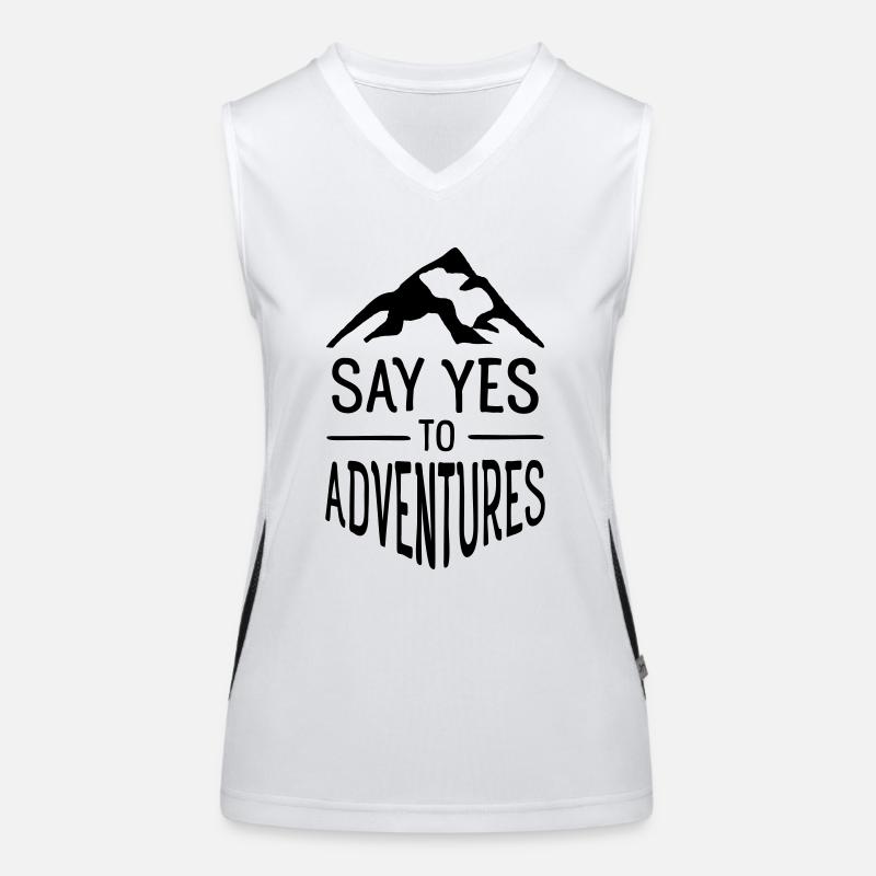 Say Yes To Adventures Funktionelles Kontrast-Tank Top für Frauen