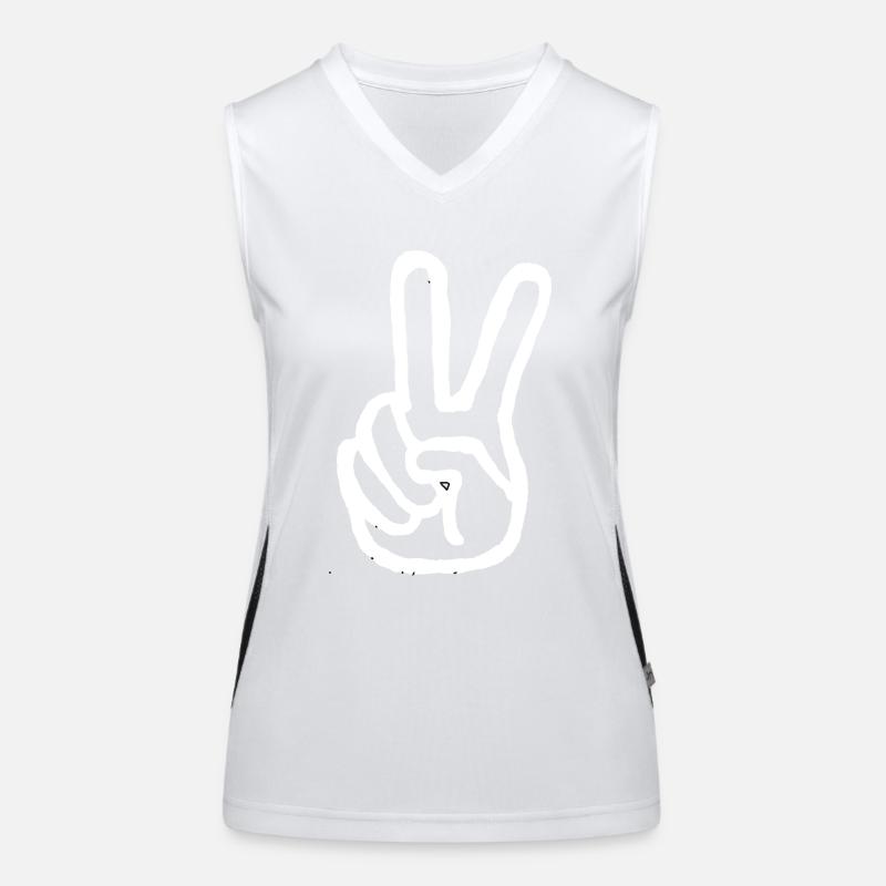 Friedenszeichen Funktionelles Kontrast-Tank Top für Frauen
