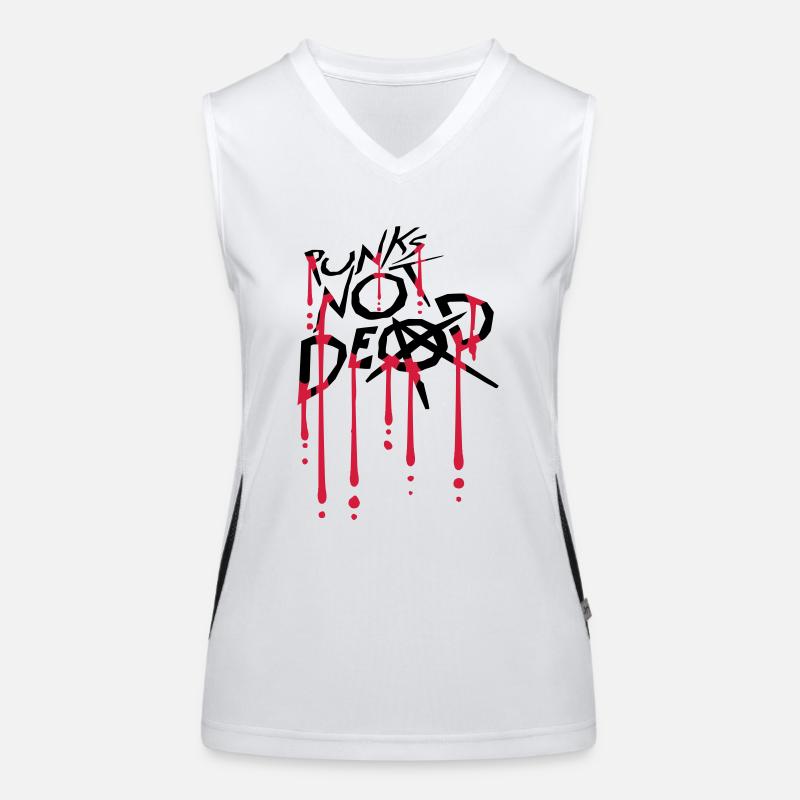punks not dead quote Women's Functional Contrast Tank Top