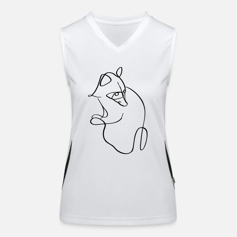 Stylized stylized stylized raccoon Women's Functional Contrast Tank Top