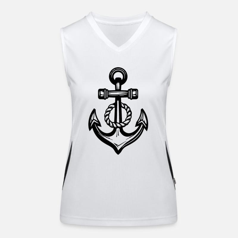 Anker Boot Schiff Nautik Funktionelles Kontrast-Tank Top für Frauen