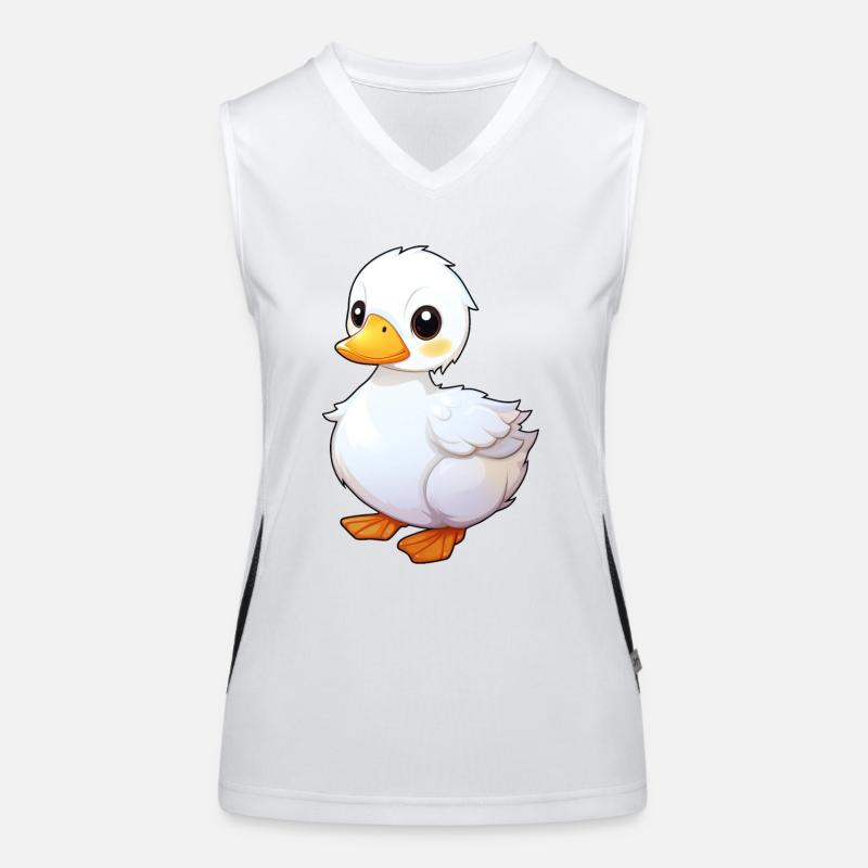 cute little duck Women's Functional Contrast Tank Top