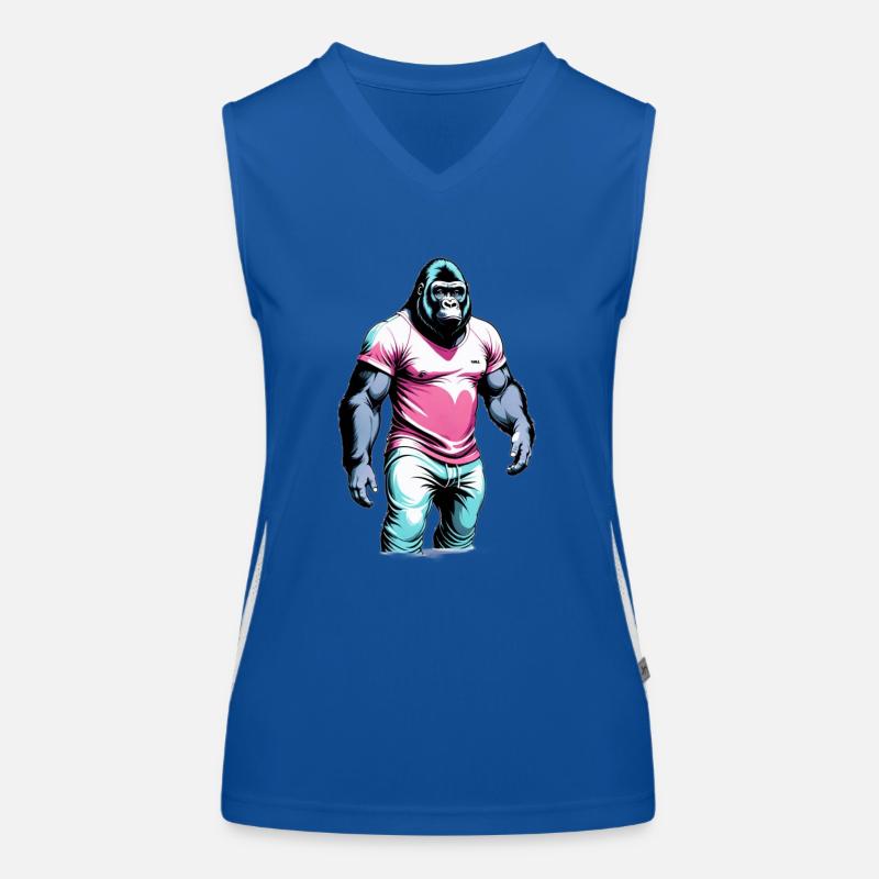 Cooler Gorilla Funktionelles Kontrast-Tank Top für Frauen