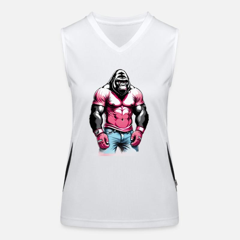 Gorilla Boxer Boxen Funktionelles Kontrast-Tank Top für Frauen