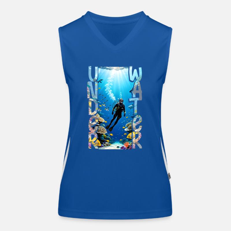 Tauchen Funktionelles Kontrast-Tank Top für Frauen