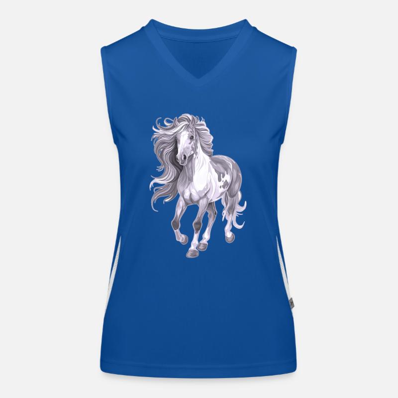 Cheval à longue crinière Débardeur respirant contrasté Femme