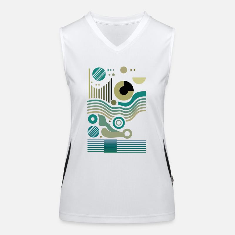 Fractal Pulse theme Women's Functional Contrast Tank Top