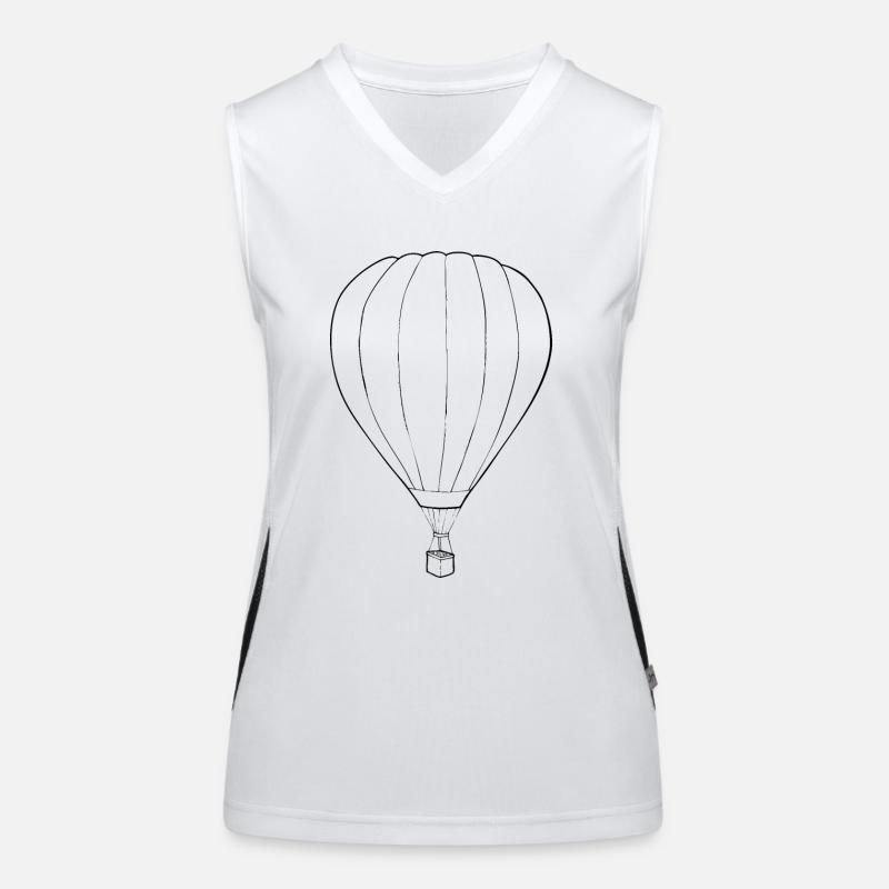 Tag der ersten Ballonfahrt Funktionelles Kontrast-Tank Top für Frauen
