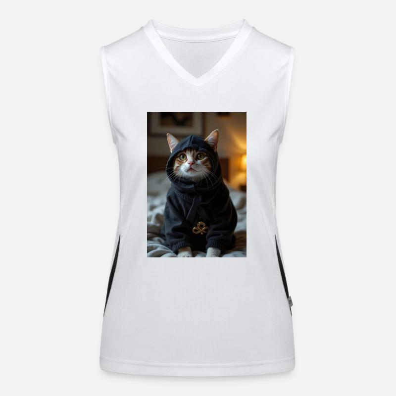Ninja-Katze Funktionelles Kontrast-Tank Top für Frauen