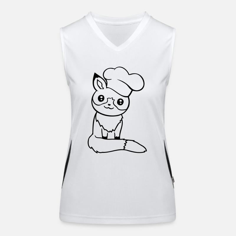 Fox Chef's Hat Chef Cooking Restaurant Kitchen Women's Functional Contrast Tank Top