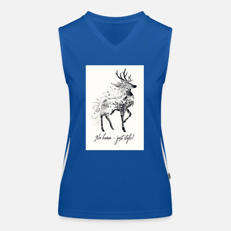 Hirsch Tier Spruch Geschenk Funktionelles Kontrast-Tank Top für Frauen
