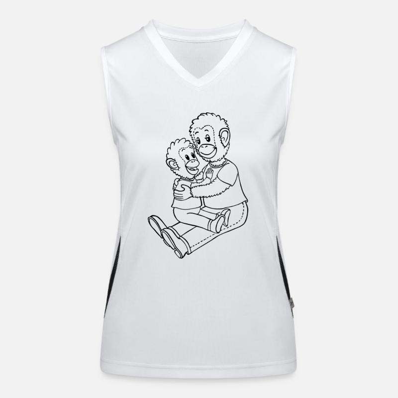Mama Kind Schimpanse Funktionelles Kontrast-Tank Top für Frauen