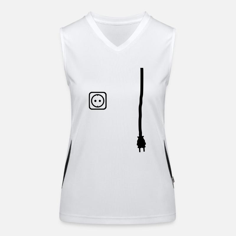 Connector and socket to put power on things Women's Functional Contrast Tank Top