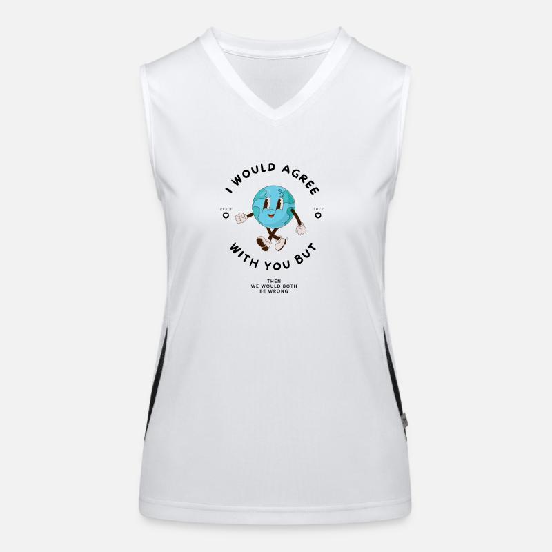 Wrongly agree cartoon Women's Functional Contrast Tank Top