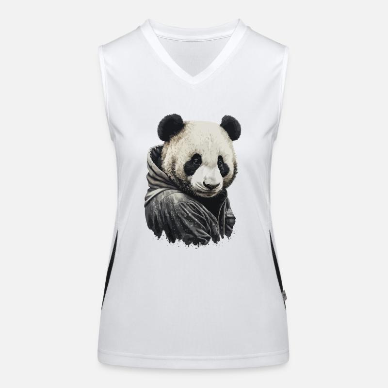 Sweat à capuche Panda Débardeur respirant contrasté Femme