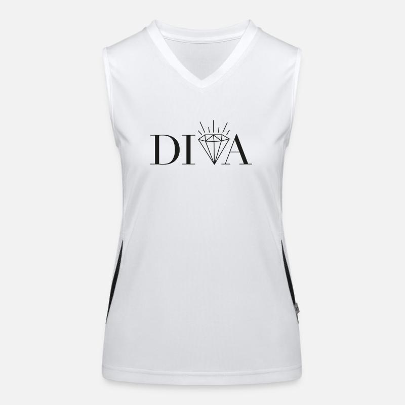 DIVA black Women's Functional Contrast Tank Top