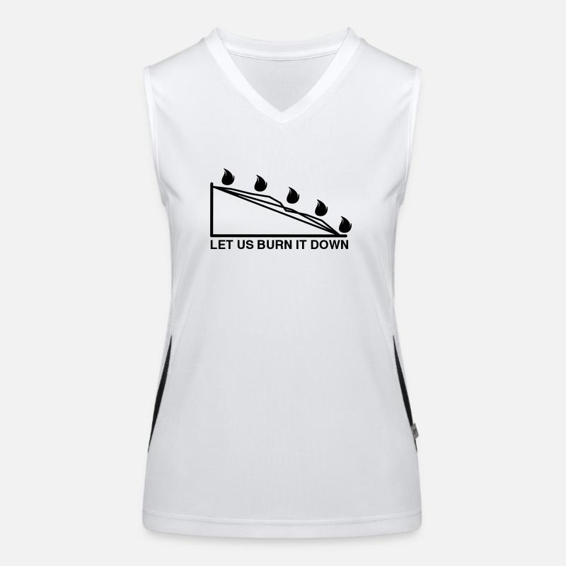 BURN DOWN CHART Funktionelles Kontrast-Tank Top für Frauen