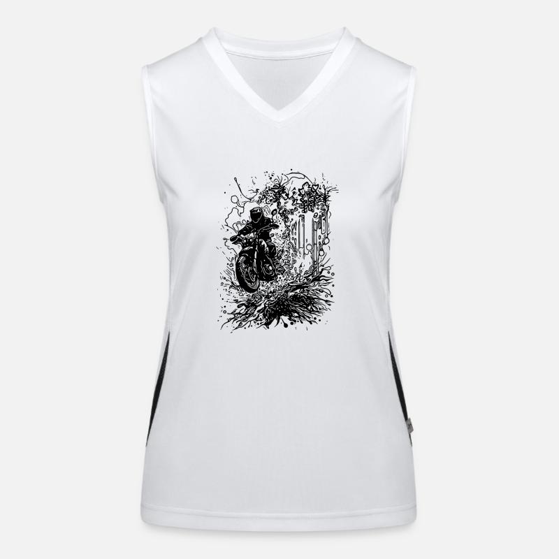 Offroad Splash Style Racing Conduite hors route Débardeur respirant contrasté Femme