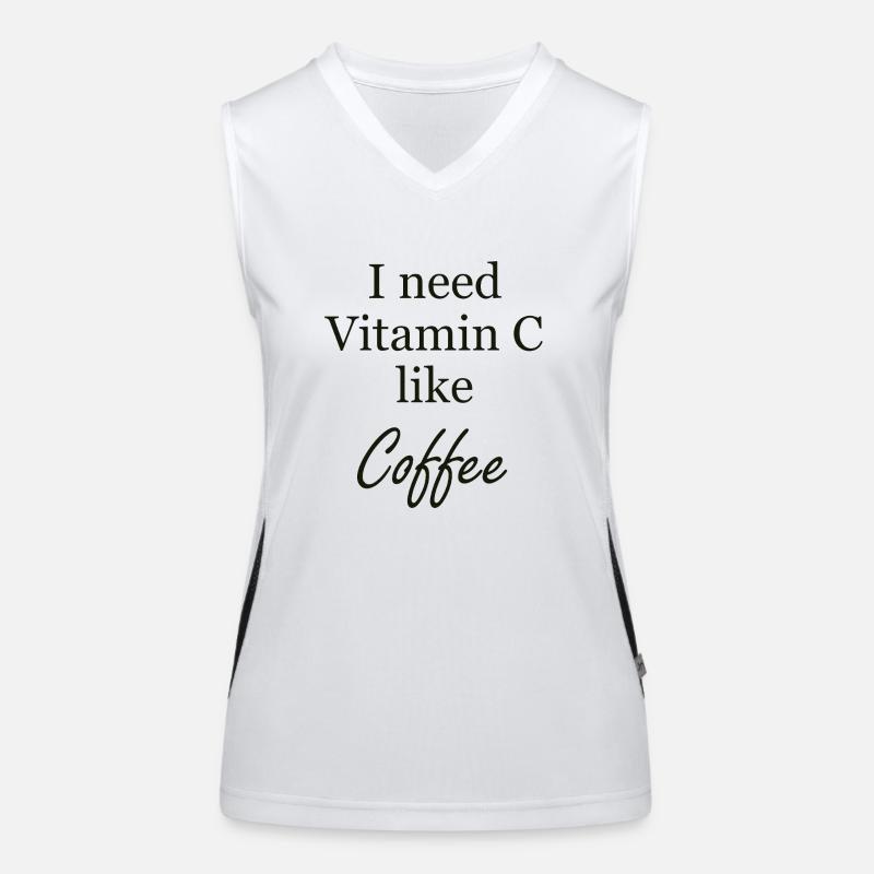 I need Vitamin C like Coffee Geschenk Funktionelles Kontrast-Tank Top für Frauen