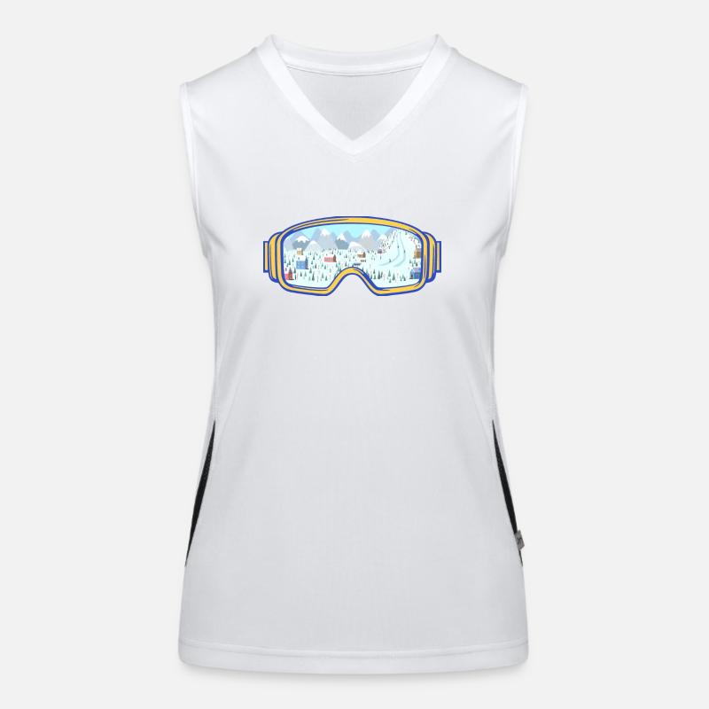 Ski Google, Snowboard Funktionelles Kontrast-Tank Top für Frauen