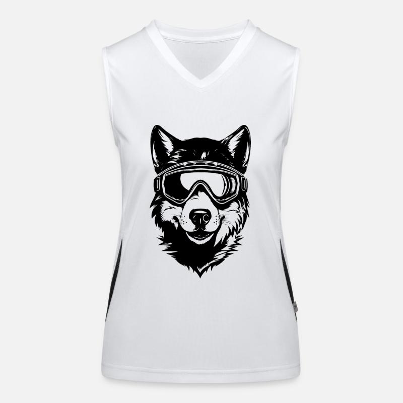 Ski Wolf Women's Functional Contrast Tank Top