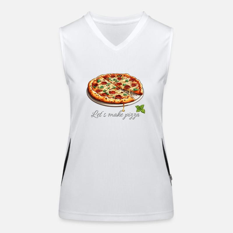 Let´s make Pizza, Pizzahobby, Pizza Funktionelles Kontrast-Tank Top für Frauen