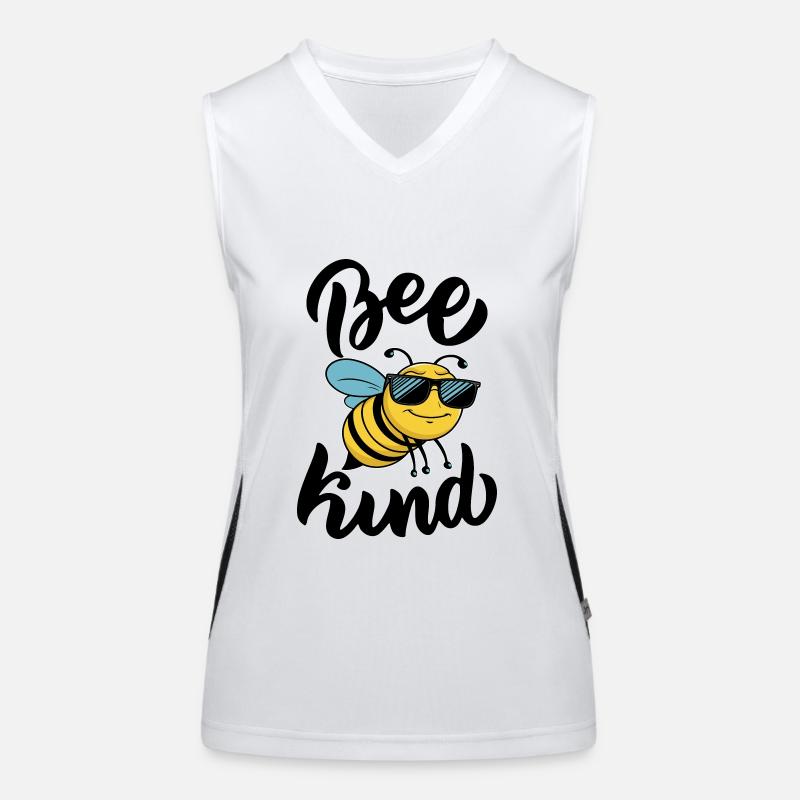 Lustige Biene Spruch Bee Kind Funktionelles Kontrast-Tank Top für Frauen