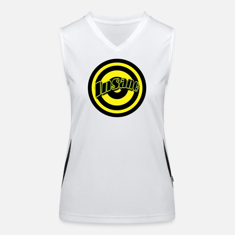 Insane Neon Circle Design Women's Functional Contrast Tank Top