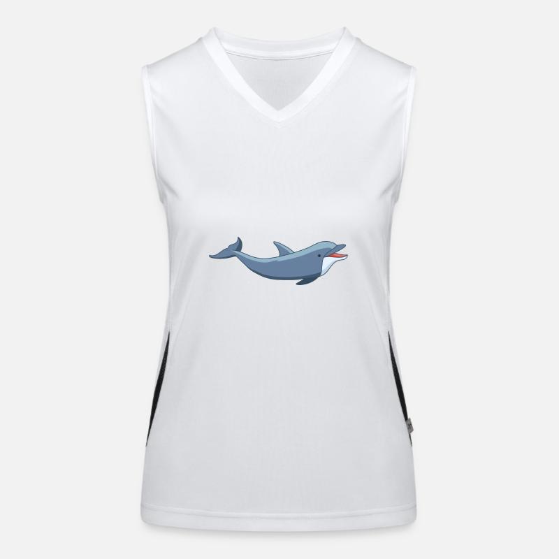 Meerestiere Funktionelles Kontrast-Tank Top für Frauen