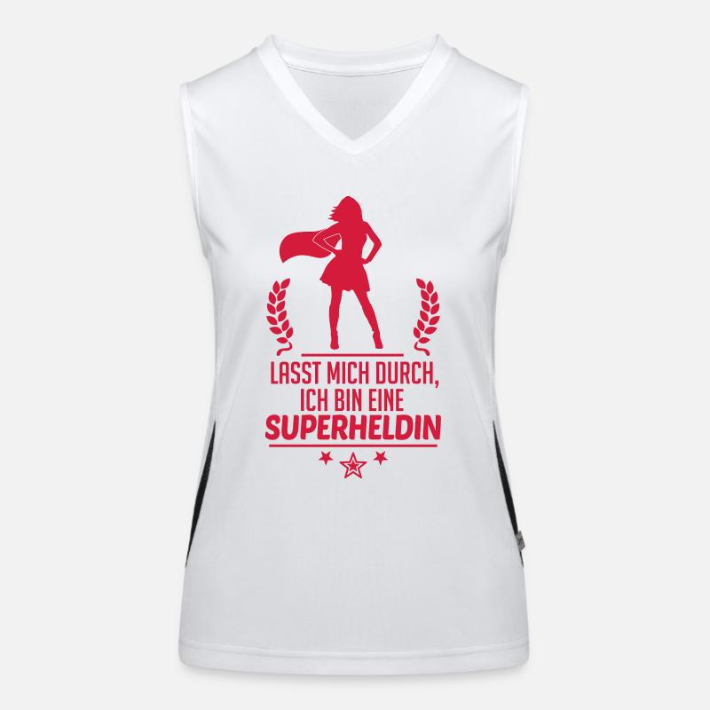 Lasst mich durch, ich bin eine Superheldin Funktionelles Kontrast-Tank Top für Frauen