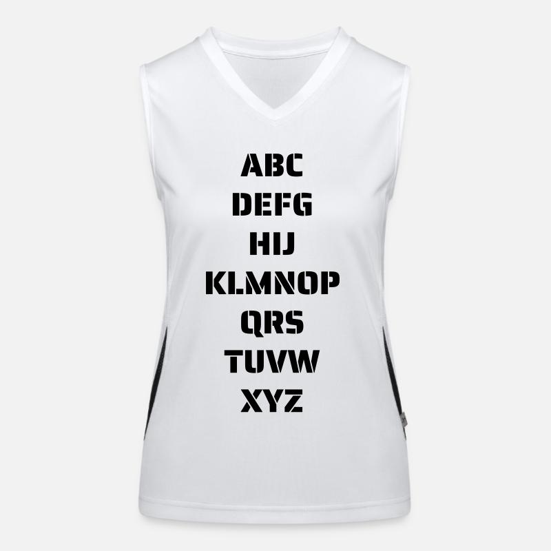Das Alphabet Funktionelles Kontrast-Tank Top für Frauen