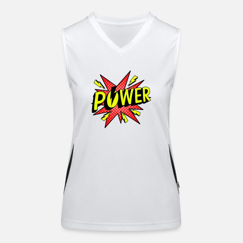 Power - Comic Funktionelles Kontrast-Tank Top für Frauen