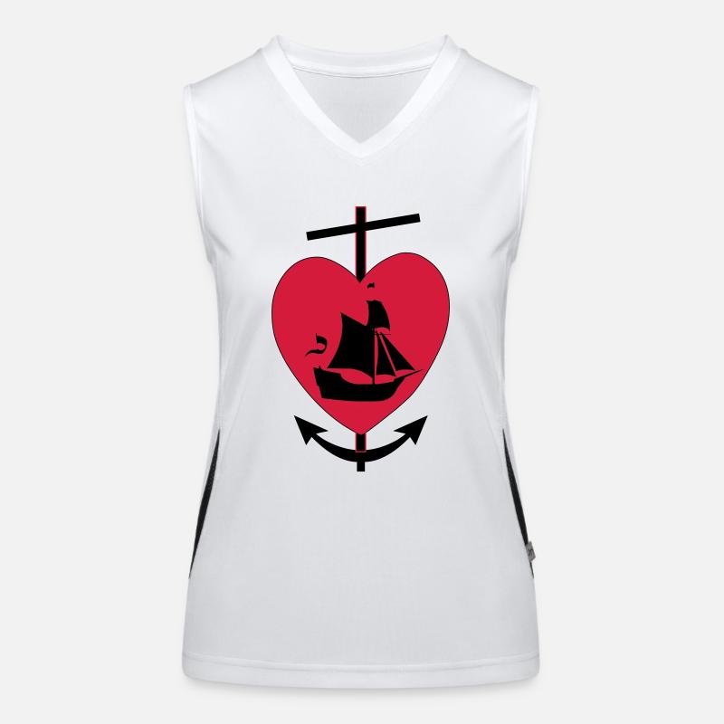 glauben hoffnung lieb Funktionelles Kontrast-Tank Top für Frauen