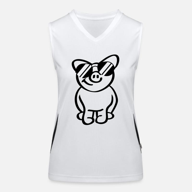 Cool Pig Funktionelles Kontrast-Tank Top für Frauen