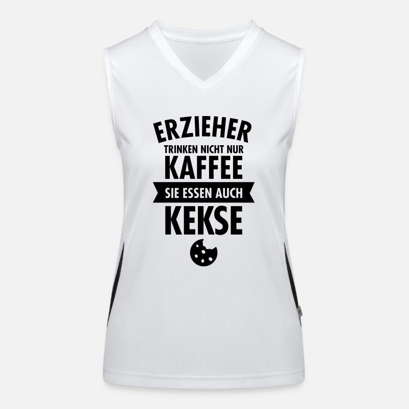 Erzieher Trinken Nicht Nur Kaffee... Funktionelles Kontrast-Tank Top für Frauen